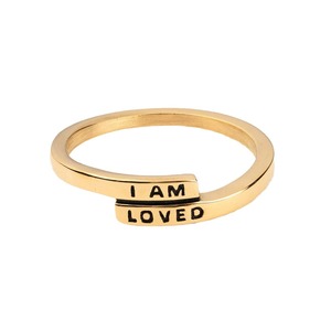 แหวนคู่รักชุบทองแบบเปิดปรับได้โลโก้ได้ตามต้องการสำหรับผู้ชายผู้หญิงแหวนแฟชั่นส่วนบุคคล - Product Image 1