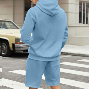 Conjunto Deportivo de Algodón para Hombre, Sudadera con Capucha y Pantalones Cortos, Forro Polar Premium - Product Image 2