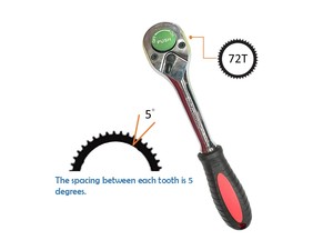 ด้ามจับพลาสติกคอมโพสิตตามหลักสรีรศาสตร์ ขนาด 1/2 นิ้ว สำหรับงานซ่อมรถยนต์แบบต่อเนื่อง ประแจวงล้อ LED - Product Image 4