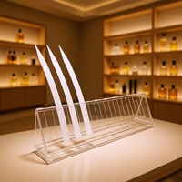 Présentoir en acrylique pour échantillons de parfum, support pour huiles essentielles et échantillons de fragrances, avec pointes pour tester les parfums, en papier premium