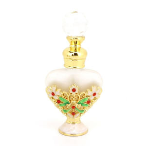 Elegante Botella de Perfume de Vidrio Antigua en Forma de Corazón con Varilla de Vidrio - Product Image 4