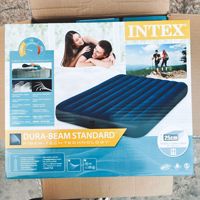 INTEX 64759 Queen Luftmatratze Faltbares Umweltfreundliches PVC Aufblasbares Schlafbett für Erwachsene Zuhause Hotel Camping