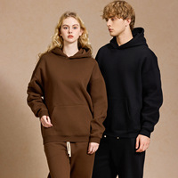 Hiver 2026 : Vente Flash – Sweat à Capuche Homme Ample et Décontracté en Coton Épais 350 g/m² avec Doublure Velours