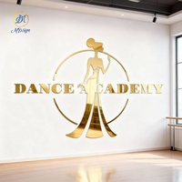 Letrero Decorativo con Letras Doradas para Empresa, Letrero de Pared con Logotipo para Salón de Uñas y Spa, Decoración con Adhesivo de Pared, Letrero Acrílico 3D para Negocios