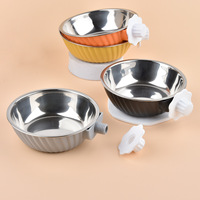Gamelle suspendue en acier inoxydable en spirale personnalisable, double usage, anti-renversement, pour chats et chiens – Vente directe usine
