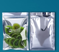 Sacs refermables thermoscellables réutilisables en Mylar à trois soudures latérales pour biscuits, gâteaux et aliments, avec fenêtre transparente