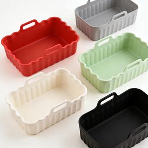 แผ่นรองซิลิโคนสำหรับหม้อทอดไร้น้ำมัน แบบใช้ซ้ำได้ เป็นมิตรกับสิ่งแวดล้อม สำหรับเตาอบไมโครเวฟ  รับทำโลโก้ตามสั่ง สินค้ามาใหม่ - Product Image 1