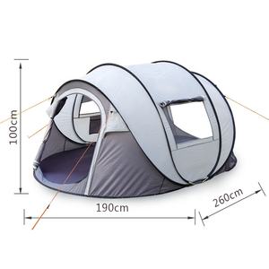 Tendance tente de camping automatique pop-up pour 3-4 personnes taille familiale tente portable pliante en tissu de nylon en aluminium pour une utilisation estivale - Product Image 2
