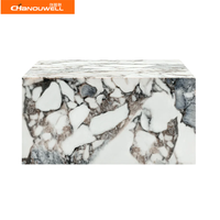 Table basse marbrée personnalisée haut de gamme de style luxe moderne