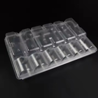 Boîte de transport en plastique PET transparent à 6 cavités pour plantes vivantes, emballage blister pour pépinière