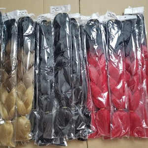 Trenzado de pelo a granel, extensión de alta temperatura, trenza Jumbo, pelo sintético preestirado, trenzado Jumbo - Product Image 6