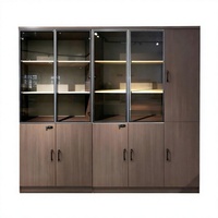 Meuble de rangement vertical en bois pour bureau, grande capacité, avec plusieurs boîtes à dossiers en verre, armoires de classement modernes avec séparateurs, personnalisation usine