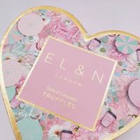 Caja de Chocolate de Lujo con Tapa y Base en Forma de Corazón, Empaque Rígido de Cartón con Lazo de Cinta para Dulces y Sets de Regalo Románticos