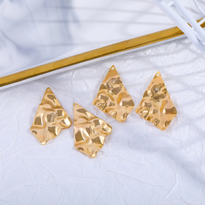 Di buona qualità di fascia alta materiali in ottone placcato oro 18k pendenti geometrici rettangolari o diamanti in rame fogli pendenti gioielli - Product Image 3