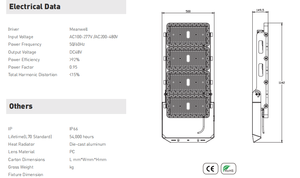 Lámpara de Mástil Alto para Exteriores Xindeco IP66 240W-960W SMD3030 -20~50°C Temperatura de Funcionamiento Construcción Modular Aleación de Aluminio 5 Años de Garantía - Product Image 4