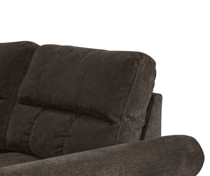 Ensemble de canapé modulable moderne en velours réversible avec pieds en bois et accoudoirs carrés, 2 coussins d'appoint couleur beige pour salon - Product Image 3