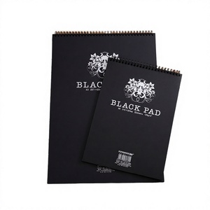 Carnet de croquis POTENTATE A5 en papier noir, reliure spirale, 120 g/m², pour dessin/bloc de dessin - Product Image 2