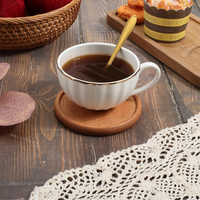 Sous-verres ronds en bois pour porte-gobelets, résistants à la chaleur, isolants thermiques, protection de table, tapis pour tasses à café, sous-tasses en bois