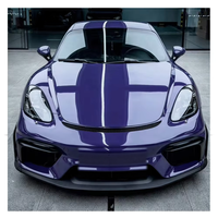Film Vinyle PET pour Carrosserie de Voiture, Couleur Prune (Ume Plum Purple), 6.5mil, 1.52 x 16.5m, avec Technologie Air Release