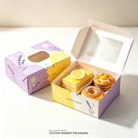 Boîte à gâteau mousse personnalisée en papier pliable pour pâtisserie, emballage pour petits desserts