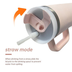 هدية ترويجية مانعة للتسرب من المصنع مباشرة من الفولاذ المقاوم للصدأ بختم قش معزول براءة اختراع 40 أونصة كوب سيارة بهلوان - Product Image 5