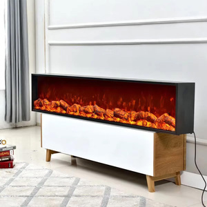 Chimenea Eléctrica Moderna 2D LED de Pared con Material Metálico, 750W, Control Remoto, para Hoteles, Decoración de Interiores 20250827 - Product Image 3