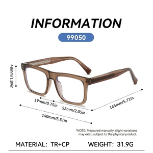 Monturas de Gafas <span class=keywords><strong>Retro</strong></span> TR90 con Protección Anti Luz <span class=keywords><strong>Azul</strong></span> para Todo Tipo de Rostro, Gafas para Computadora, Gafas Ópticas - Product Image 5