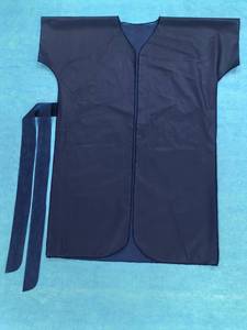 PP SMS azul escuro manga curta roupão roupas descartáveis paciente vestido com alta qualidade - Product Image 5