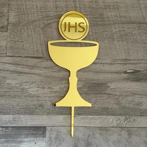 Décorations de gâteau en acrylique pour <span class=keywords><strong>communion</strong></span> avec croix JHS, accessoires de fête de <span class=keywords><strong>communion</strong></span>, décoration de gâteau - Product Image 1