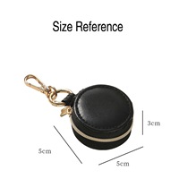 Boîte à bijoux portable mini en PU avec fermeture éclair, personnalisable avec logo, étui de rangement durable pour accessoires, présentoir pour bagues et boucles d'oreilles