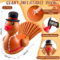 Décoration extérieure géante gonflable en PVC personnalisable pour Thanksgiving : Canard et Queue de Dinde