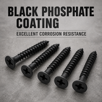 Vis autoperceuse pour cloisons sèches C1022A en acier au carbone gris, classe 4.8 6.8, tête trompette, filetage fin, oxyde noir, zinguée