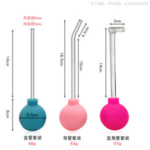 सफेद बल्ब गेंद + घुमावदार ग्लास ट्यूब + स्टेनलेस स्टील मुंह मिरर + ब्रश कई फ़ंक्शन गुदा ट्यूब ग्लास ट्यूब - Product Image 2