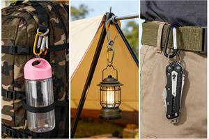 Mosqueton compact en forme de D personnalisé Alecter APH-C01 |   Crochet sécurisé et crochet pivotant pour les voyages, la randonnée et l'usage quotidien - Product Image 5