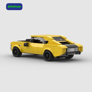 Kreative Baustein Spielzeug montiert Abs Mini Modell Spielzeug autos Moc Bricks Gelb Sportwagen für Jungen PVC Abs Baustein Sets - Product Image 2