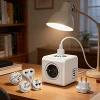 Multiprise standard française avec 3 prises CA, 4 ports USB, protection contre les surtensions, certifiée CE