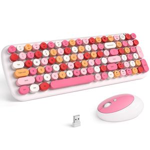 Combo <span class=keywords><strong>de</strong></span> Teclado y Ratón Inalámbrico Retro OEM SMK-646390AG, Teclas <span class=keywords><strong>de</strong></span> <span class=keywords><strong>Colores</strong></span> Variados, MOFii Candy Plus - Product Image 1