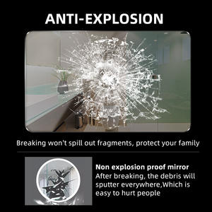 Miroirs grossissants intelligents LED rectangulaires, modernes, ronds, pour salle de bains, interrupteur tactile, avec lampes pour hôtel, livraison gratuite - Product Image 5