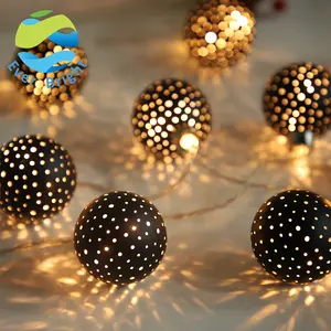 Ever Bright 4.4ft 10 LED Christmas 5cm Glass Custom Holiday Indoor Battery Operated Ball Festival Fairy LED String Light