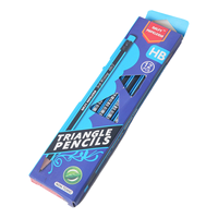 Usine de papeterie promotionnelle en Chine crayon standard bon marché en gros en vrac crayon en bois noir HB 2B de conception personnalisée avec logo