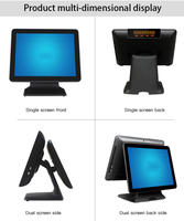 Terminal Punto de Venta (TPV) Personalizado OEM de Alta Calidad de 15.6 Pulgadas, Sistema TPV Todo en Uno para Hostelería con Función de Software y Pantalla