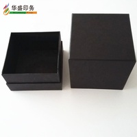 Emballage cosmétique en carton noir uni 30ml 50ml Boîte à parfum
