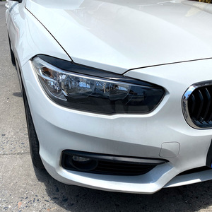 BMW 1 Series F20 Headlight Eyebrow Sticker Piano Black Carbon Fiber ABS Decal Body Modification 2015-2019 - Product Image 3