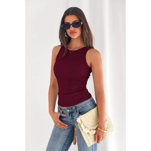 เสื้อกล้ามรัดรูปทรงสลิมฟิตสำหรับผู้หญิง ยี่ห้อ FOXA รุ่น Summer Ribbed แบบไม่มีแขน เหมาะสำหรับออกกำลังกายและใส่เป็นเสื้อยืดพื้นฐาน - Product Image 3