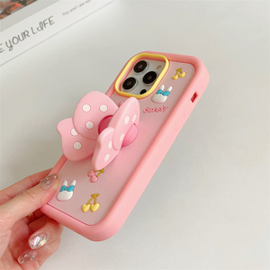 Custodia porta fiocco rosa di alta qualità con cuore da ragazza che scoppia per <span class=keywords><strong>iPhone</strong></span> - Product Image 3