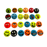 Amortisseur de choc personnalisé pour raquette de padel en caoutchouc avec visage souriant, haute élasticité, logo personnalisé