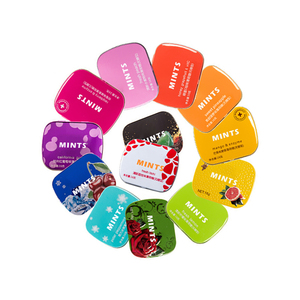 Tùy chỉnh nhai kẹo cao su bao bì vuông tins mini Pill kẹo kim loại hộp bản lề nắp nhỏ bạc hà <span class=keywords><strong>tin</strong></span> trường hợp với nhựa CR cap chèn - Product Image 4