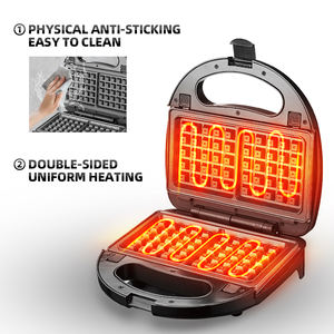 Haley Personal Mini Gaufrier électrique Gaufrier ménager pour Quesadilla Waffle Eis Hash Browns French Toast Grilled Cheese - Product Image 2