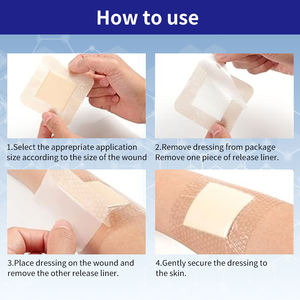 Poliüretan köpük üreticisi sınır Premium yara bakım ürünü ile şeffaf silikon köpük pansuman yapışkan yara pansuman malzemesi - Product Image 3