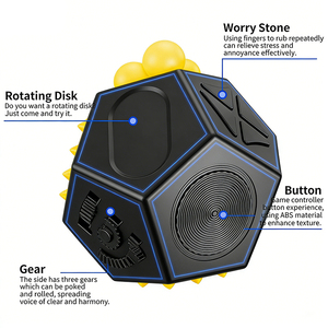 Cubo de Juguete Antiestrés de 12 Caras, Multifuncional, para Aliviar el Estrés, Juguete de Escritorio para Autismo, TDAH, Adultos, Cubo Mágico - Product Image 4